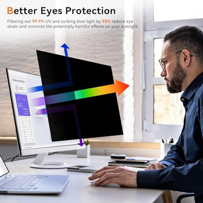 Mamol 24 Inch Computer Privacy Screen for 16:9 Aspect Ratio Anti-Glare Filter
