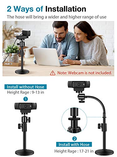 InnoGear 1.0 Count WS130 Webcam Stand Tabletop Mount Fully Adjustable Professional Design