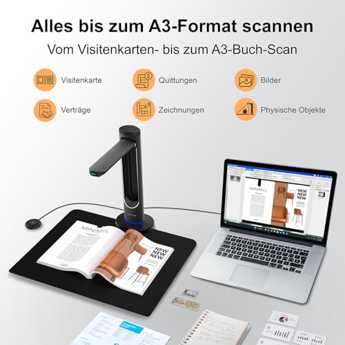 VIISAN K48 Document Scanner 600 DPI USB 48 Bits/Pixel 1.5 kg