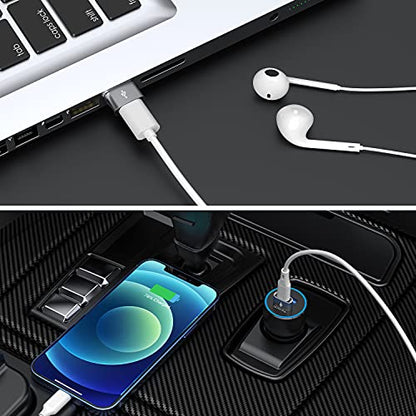 JXMOX USB-C Female to USB-A Male Adapter 4-Pack, Type C to USB Charger Converter