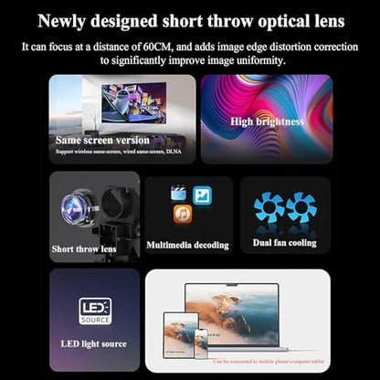 SICWEDIM Art Projector 1920 x 1080 Resolution Manual Focus LCD Projector