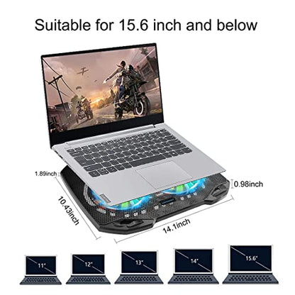 LIANGSTAR Laptop Cooling Pad 14.2" x 10.4" x 0.98" Metal 2 Fan Air Cooler
