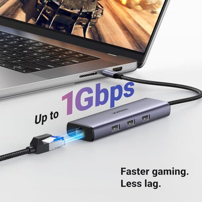UGREEN 6-in-1 USB-C Hub Model 15598 Ethernet, HDMI, USB 3.0 Ports
