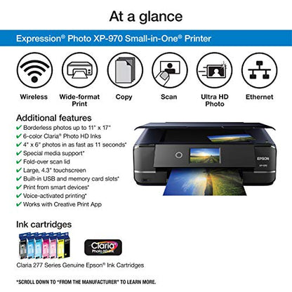 Epson Expression Photo XP-970 Inkjet Printer C11CH45201 600 x 1200 dpi Color Photo Printing