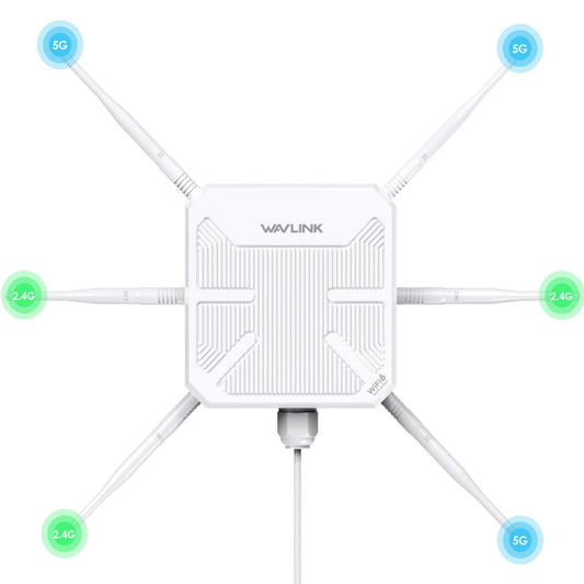 WAVLINK AX3000 WN588HX3 Outdoor WiFi 6 Extender, Dual-Band, 3000Mbps, RJ45, Weatherproof