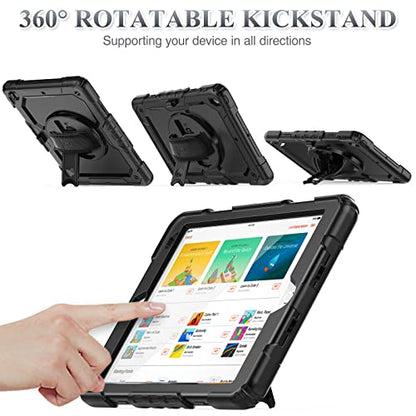 SEYMAC Stock Case for iPad 9th/8th/7th Generation 10.2 inches Black Model Y2SD-iPad10.2bl