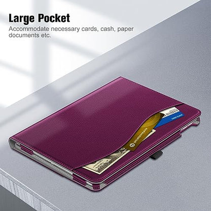 FINTIE Case for iPad 10.2 Inch (Model: EPAK045US) - Purple - Hard Enclosure - Multi-Angle Viewing - Adjustable Stand - Auto Sleep/Wake - Card Slots