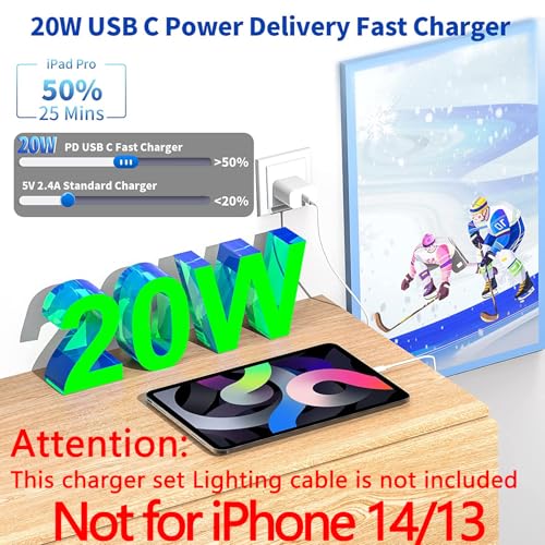 Blechmeki 20W USB-C Fast Charging Wall Charger and Cable Set CA-15T-US