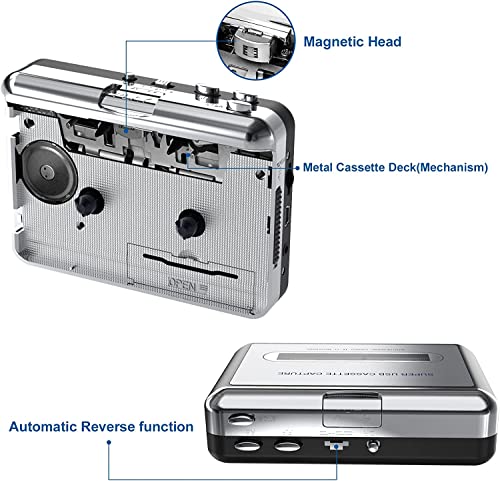 DIGITNOW 1 Count BR602 Stereo Cassette Tape to MP3 Converter USB Interface