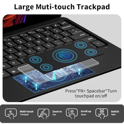 Sooguard 12-inch Surface Pro Keyboard Model: Surface Pro 12 Keyboard Bluetooth Wireless with Backlit Features