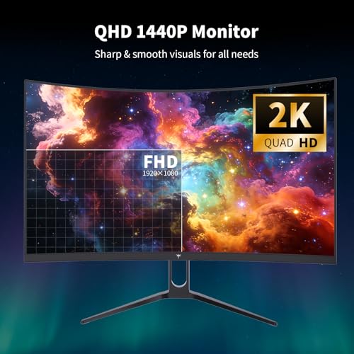 KTC H27S5C 27 Inch QHD 2560x1440 144Hz LCD Curved Monitor
