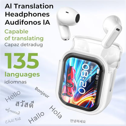 Hyyeosd 1 Bluetooth Wireless Earbuds Touch Control In-Ear Headphones with Microphone