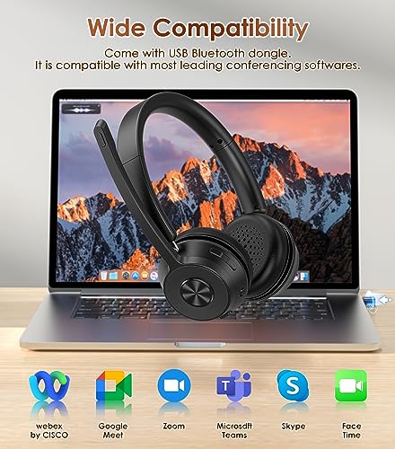Soothielec KH53 Bluetooth Headset Noise Isolation Microphone Wireless Connectivity