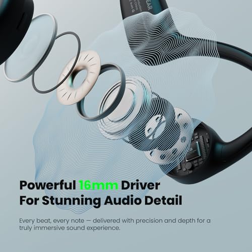 Pupabiflor Open Ear Headphones 1 Count X3 Bluetooth 6.0 Wireless Titanium