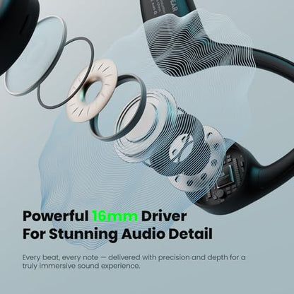 Pupabiflor Open Ear Headphones 1 Count X3 Bluetooth 6.0 Wireless Titanium