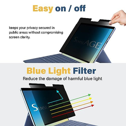 SenseAGE 12.3-Inch Screen Protector SP-PVM-MSSL5-AMZ Removable Privacy Filter Anti-Blue Light Matte