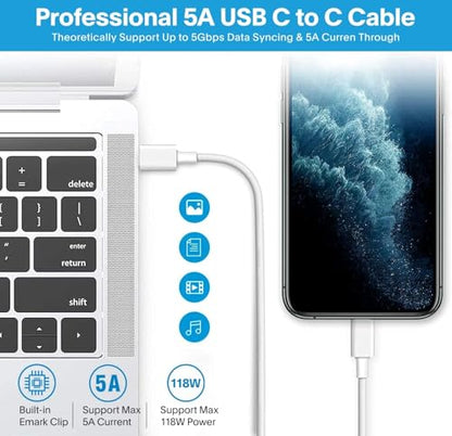 Feedyor 118W Power Adapter USB Type C Fast Charging Power Supply