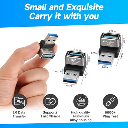 Togconn 2-Pack USB 3.0 Type A Right Angle Adapter Model B0D47TSTV9
