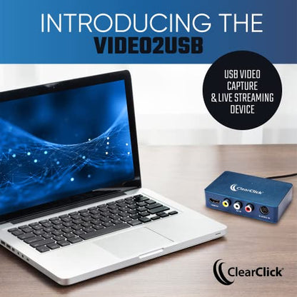 ClearClick 3x2.8x0.9 inches Video2USB USB Video Capture Device for Multimedia Applications