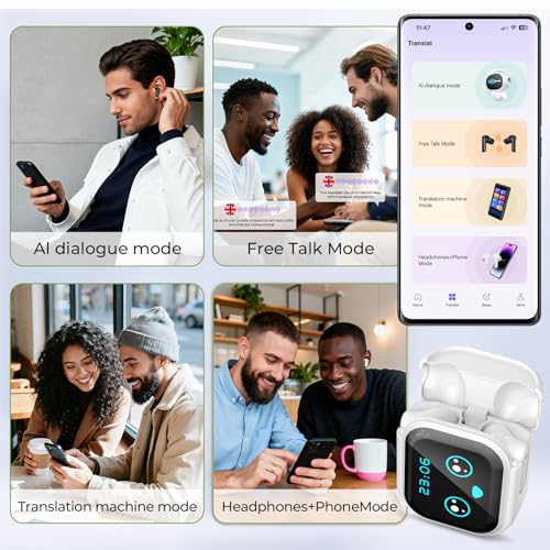 Hyyeosd 1 Bluetooth Wireless Earbuds Touch Control In-Ear Headphones with Microphone