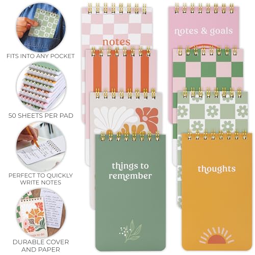 ZICOTO 3x5 Pocket Notebooks Set of 8 - Colorful Lined Mini Notepads