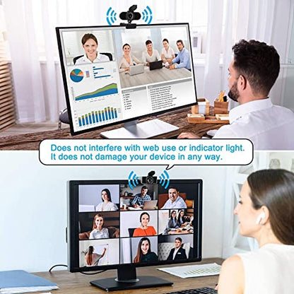 JCWINY 2 Pack Webcam Cover 1080p USB Black Webcam Privacy Shade