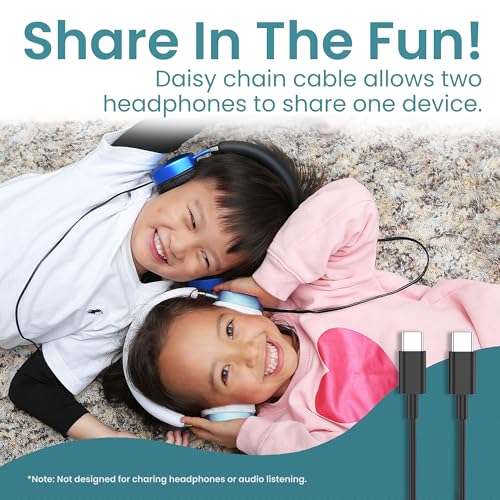 Puro Sound Labs PQP On-Ear Active Noise Cancelling Headphones 85 dB Volume Limit Bluetooth Teal