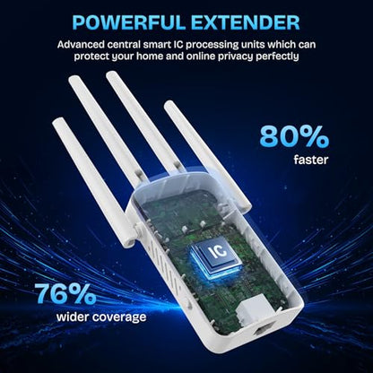 JoyLantern 2.4GHz M-97E WiFi Extender 300Mbps Wireless Signal Repeater