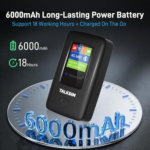 TALKSIM 10GB Data Model MF67 Cellular 4G LTE Portable Wi-Fi Hotspot