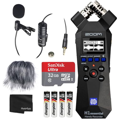 Zoom 1 TB ZH1E Bundle Mono 1/4-inch Audio Smartphone Recording Device