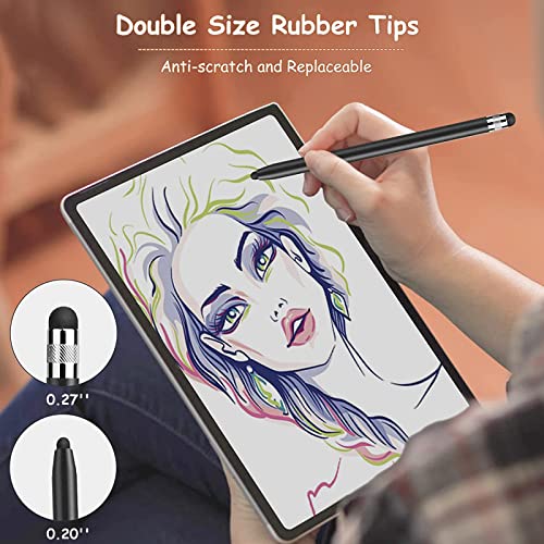 DIGIROOT Stylus Pen Set 4 Pcs Rubber Tip Compatible for Tablets Smartphones