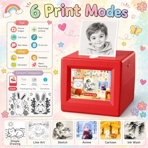 Happi2U 3.74 x 4.6 x 3.93 Q15 Monochrome Thermal Sticker Printer