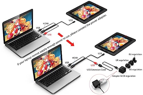 XP-PEN 13.3 Pro Artist Graphics Tablet Display 1920x1080 Portable LED Graphics Tablet