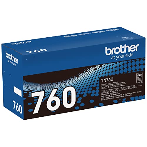 Brother TN760 High Yield Black Toner Cartridge Model TN760 for Laser Printers