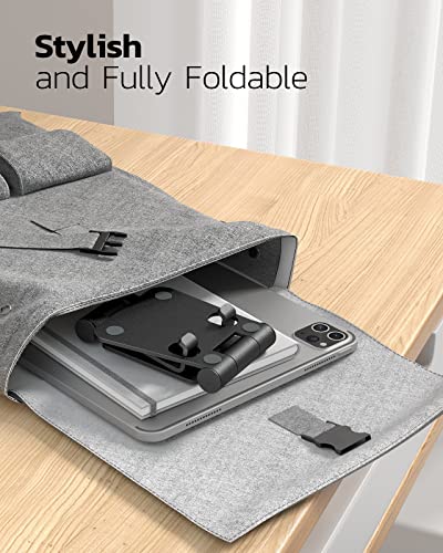 Nulaxy Foldable Cell Phone Stand A4 Adjustable Portable Compatible with 4-8 Inch Devices