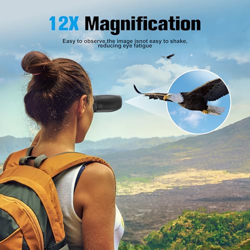 retulgie 42mm TX001 12x Monocular Binoculars Porro Prism Multicoated Waterproof