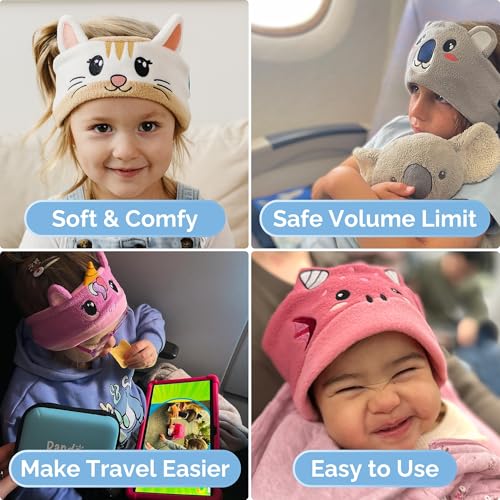 Bandou 1 Count Finny The Shark Over-Ear Headphones with Bluetooth 6.0, Soft Fleece Material, Sound Isolation, Volume Limiter, Adjustable Design