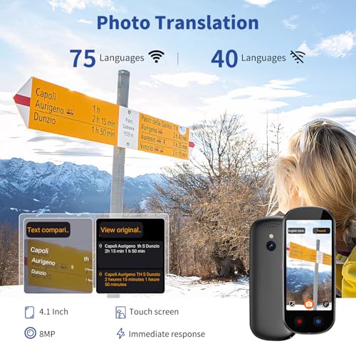 Simbago 6.38 x 3.39 x 1.34 inches 150 Languages Offline Voice Translator 2000mAh