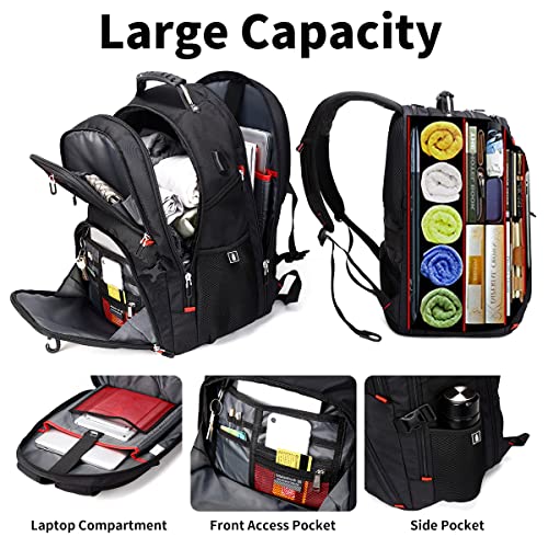 SHRRADOO 50L 983035 Black Travel Laptop Backpack