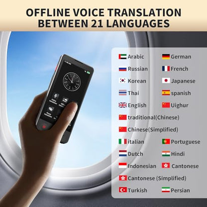 FICALLO Language Translator Device 5.75x3.43x1.65 inches 4.2 ounces