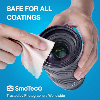 SmoTecQ 12 Pack Microfiber Lens Cleaning Cloths STQ-YJB220 12 Piece Set
