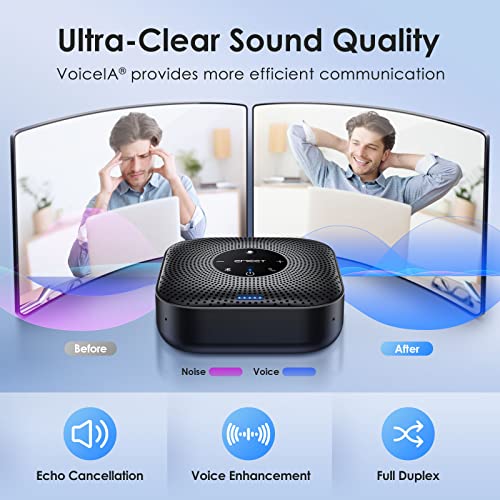 EMEET M0 PLUS 4 AI Mics 360° Voice Pickup Bluetooth Speaker Conference Microphone