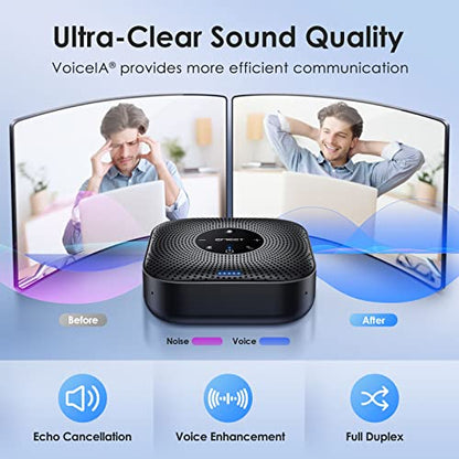 EMEET M0 PLUS 4 AI Mics 360° Voice Pickup Bluetooth Speaker Conference Microphone