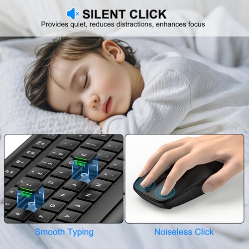 EDJO Wireless Keyboard Mouse Combo Mad 60 He Ergonomic