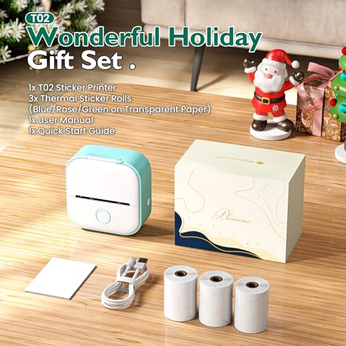 Phomemo 3.39" T02 300dpi Portable Thermal Printer