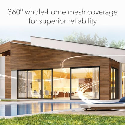 NETGEAR Orbi 770 Series Tri-Band WiFi 7 Mesh Network System (RBE773) - Router + 2 Satellite Extenders, Security Features, Up to 11Gbps, Covers up to 8,000 sq. ft., 100 Devices, 2.5 Gig Internet Port