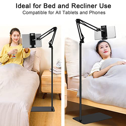 SAMHOUSING Tablet Floor Stand 8.3x13x53 inches LD-1109 360-Degree Rotation Adjustable Metal Holder
