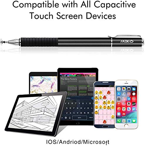 MEKO 5.5-Inch Stylus Pen, Model C-MK21Disc-BB, Compatible with All Capacitive Touch Devices