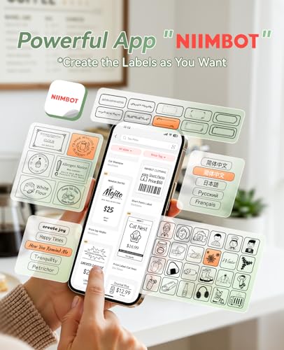 NIIMBOT B2 2 Inch Thermal Label Maker Portable Bluetooth Monochrome Printer