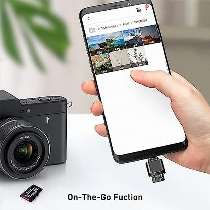 Leizhan MiniReader-BK USB Type C Card Reader, 5000 Mbps, MicroSD Compatibility